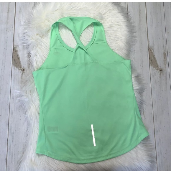 ADIDAS Neon Green Razorback Twist Back Tank - Picture 5 of 7